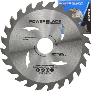 Pilový kotouč Kotouč pilový s SK plátky (vidiový), 125x24Tx22,2mm POWER BLADE MAR-POL M09050