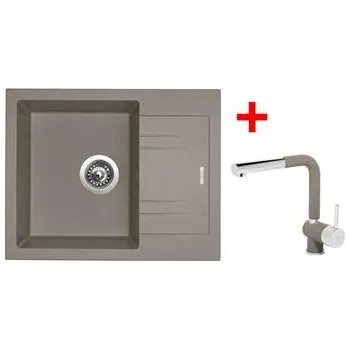 Granitový dřez Sinks LINEA 600 Truffle + Mix 3 P GR