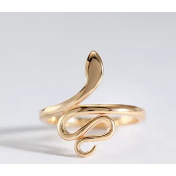 Prsten B-TOP Růžově pozlacený prsten Had Velikost prstenu: 59,6mm