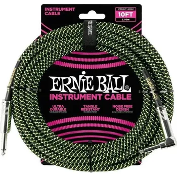Příslušenství ke zvukové technice Ernie Ball P06077-EB 3 m Rovný - Lomený Nástrojový kabel