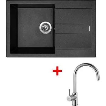 Granitový dřez Sinks AMANDA 780 Metalblack + Vitalia