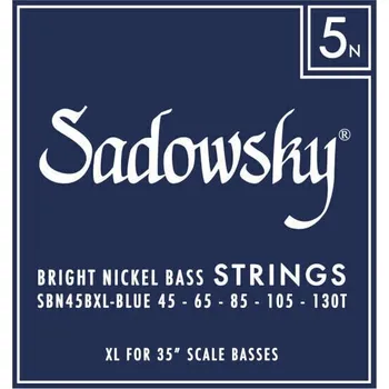 Struna pro kytaru a smyčcový nástroj Sadowsky Blue Label SBN-45BXL Struny pro 5-strunnou baskytaru