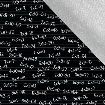 Teplákovina Takoy 150 cm malá násobilka černá