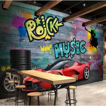 Fototapeta Solution Media 3D tapeta - Ferrari graffiti MU1319 4 - Slámová textura - Vliesová tapeta - 300g/m2