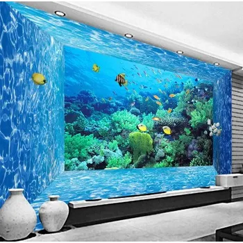 Tapeta Solution Media 3D tapeta - Mořské akvárium MU1008 1 - Voděodolné plátno - Textilní tapeta omyvatelná - 250g/m2