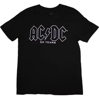 Pánské tričko AC/DC Logo History Black M Tričko