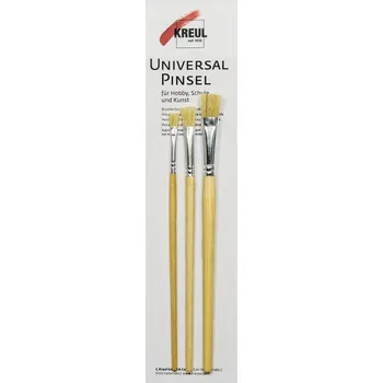 Kreul Universal Bristle Sada plochých štětců 3 ks