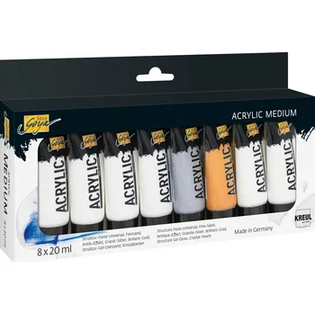 Speciální výtvarná barva Kreul 85931 Strukturovací pasta 8 x 20 ml