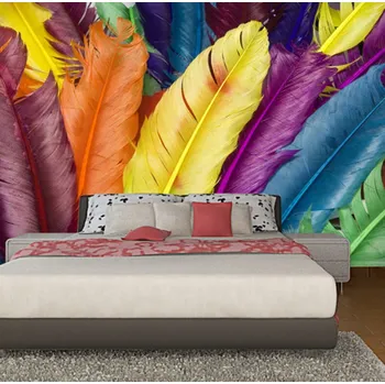 Fototapeta Solution Media 3D tapeta - barevná pírka MU13 3 - 3D Relief - Vliesová tapeta - 320g/m2