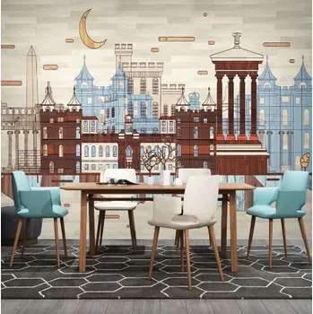 Fototapeta Solution Media 3D tapeta - Kreslené městečko MU2999 6 - Samolepící tapeta - 380-450g/m2