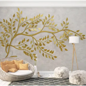 Fototapeta Solution Media 3D tapeta - Zlatý strom MU3103 4 - Slámová textura - Vliesová tapeta - 300g/m2