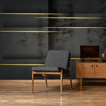 Fototapeta Solution Media 3D tapeta - Cementová zeď se zlatými pruhy MU3421 5 - Imitace kůže - Vliesová tapeta - 320g/m2