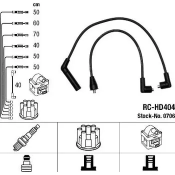 Zapalovací kabel Sada kabelů pro zapalování NGK 0706