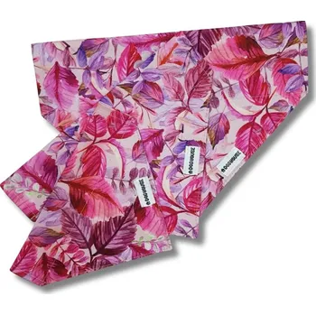 Obojek pro psa Doghouse-shop.cz Šátek softshell - růžové lístečky na obojky Doghouse Velikost: S