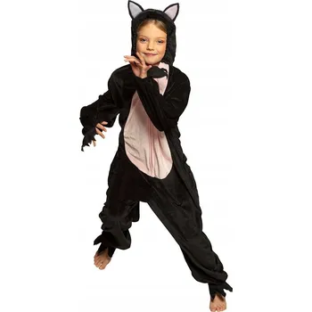 Karnevalový kostým Kostým Kočka Kombinéza velikost 122/128 Černá Kočka - Kigurumi Onesie