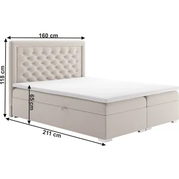 Postel Boxspringová postel DORMAN Tempo Kondela
