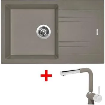 Granitový dřez Sinks LINEA 780 Truffle + Mix 3 P GR