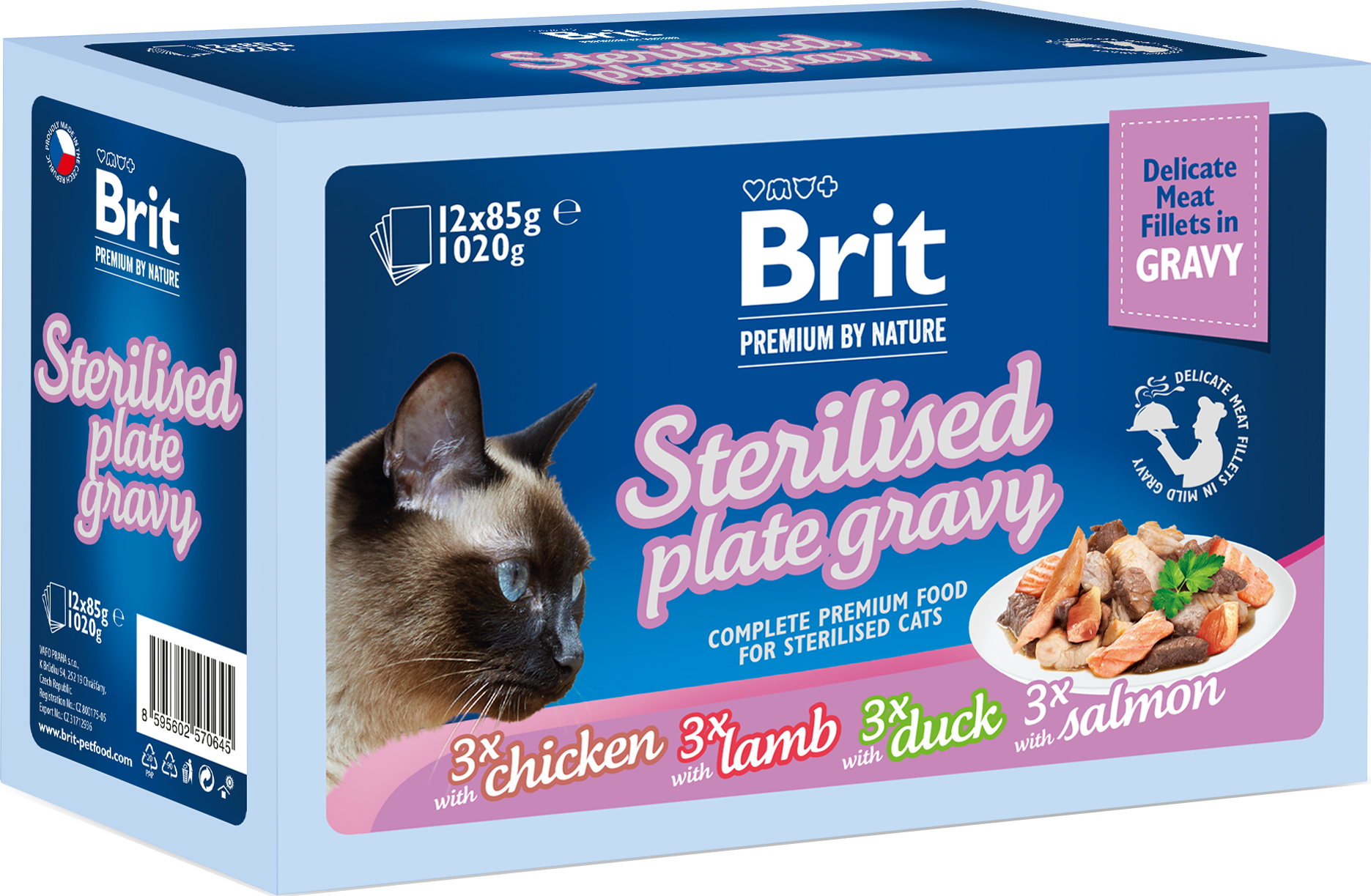 Brit Premium Cat Delicate Fillets in Gravy Family Plate Sterilised 12x ...