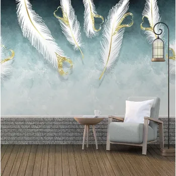 Fototapeta Solution Media 3D tapeta - Peří ve tvaru srdce MU3578 3 - 3D Relief - Vliesová tapeta - 320g/m2