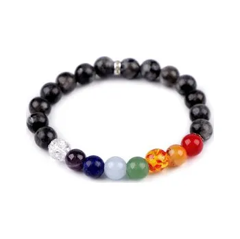 Náramek Náramek čakrový, syntetický minerál - 1 ks - multikolor
