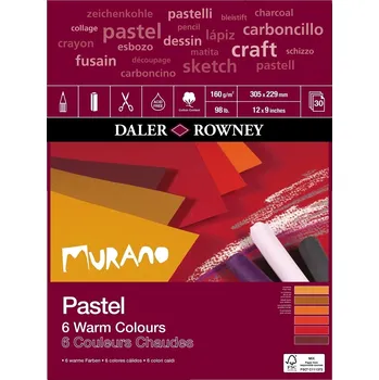 Daler Rowney Murano Pastel Paper Skicář 30 30,5 x 22,9 cm 160 g Warm Colours