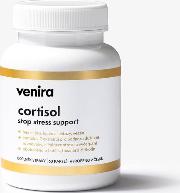 VENIRA kortizol & stop stres - support, 60 kapslí