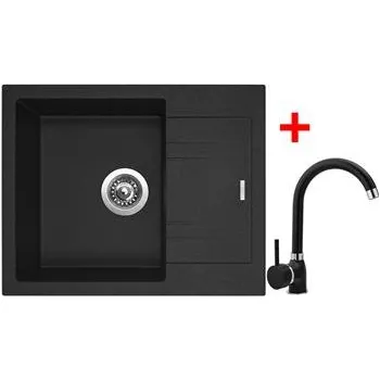 Granitový dřez Sinks LINEA 600 Granblack + Polo GR