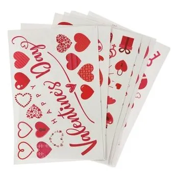 Set školních potřeb Walentynkowa dekoracja okna elektrostatyczna MIX
