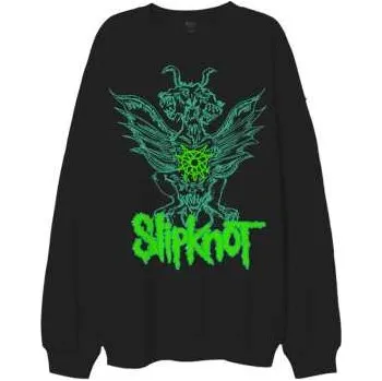 Pánská mikina Slipknot: Slipknot Unisex Sweatshirt: Green Demon (back Print & Oversized) (medium) M