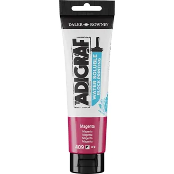 Speciální výtvarná barva Daler Rowney Adigraf Block Printing Water Soluble Colour Barva na linoryt Magenta 150 ml