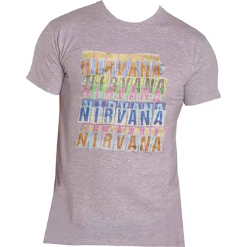 Pánské tričko Nirvana Tričko Repeat Unisex Grey M