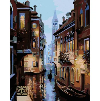Hračka zuty Malování podle čísel - Benátky, 40x50 cm, vypnuté plátno na rám