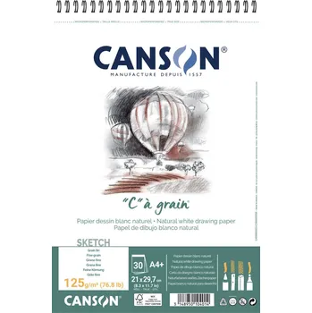 Canson Sp Càgrain Skicář 30 A4 125 g White