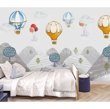 Tapeta Solution Media 3D tapeta - Balóny a kopce MU3169 1 - Voděodolné plátno - Textilní tapeta omyvatelná - 250g/m2