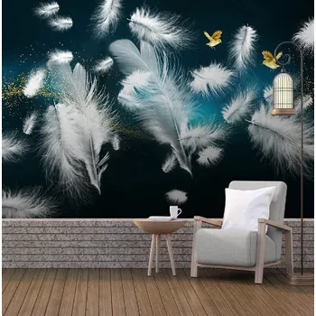 Fototapeta Solution Media 3D tapeta - Peří na tmavém pozadí MU3577 3 - 3D Relief - Vliesová tapeta - 320g/m2