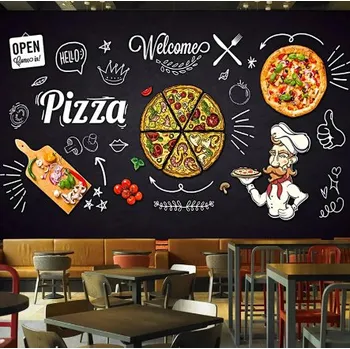 Fototapeta Solution Media 3D tapeta - Pizza shop SM222 6 - Samolepící tapeta - 380-450g/m2
