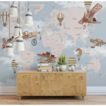 Fototapeta Solution Media 3D tapeta - Letadla a balóny MU1996 3 - 3D Relief - Vliesová tapeta - 320g/m2