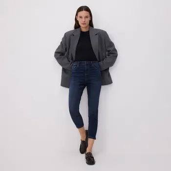 Reserved - Džíny slim push up - ocelově modrá - 8434B-95J - 8434B-95J-34