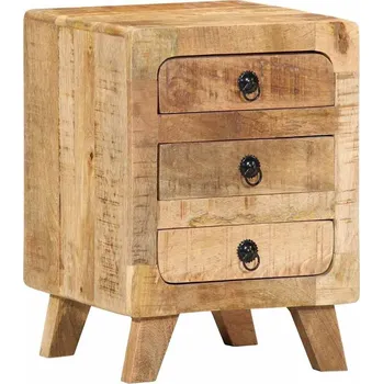 Noční stolek vidaXL Noční stolek 37x32x50 cm masivní hrubé mangovníkové dřevo [4104515]