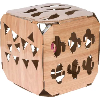 Hračka pro kočku TIAKI herní krabička s míčkem 26x26x26cm pro kočky