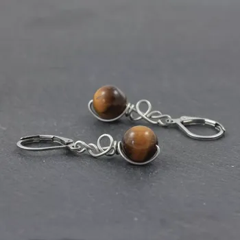 Náušnice Tygří oko – model náušnic Zrození