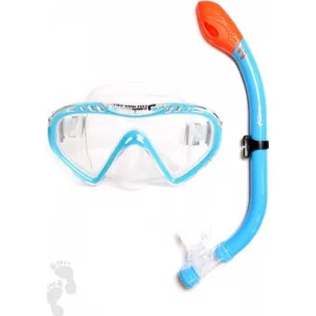 Potápěčská maska Two Bare Feet dětský potápěčský set Silicone tyrkysový Dry Top