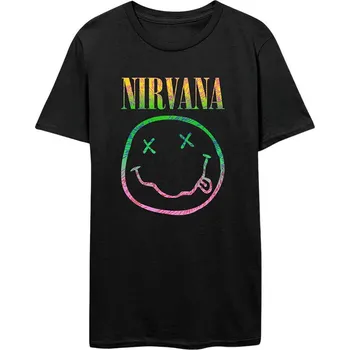 Pánské tričko Nirvana Sorbet Ray Happy Face Black 2XL Tričko