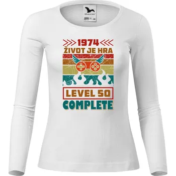 Dámské tričko DOBRÝ TRIKO Dámské bavlněné triko Život je hra Velikost: 3XL, Barva: Bílá