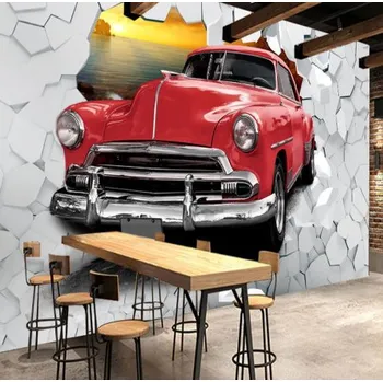 Fototapeta Solution Media 3D tapeta - Retro auta MU1440 3 - 3D Relief - Vliesová tapeta - 320g/m2