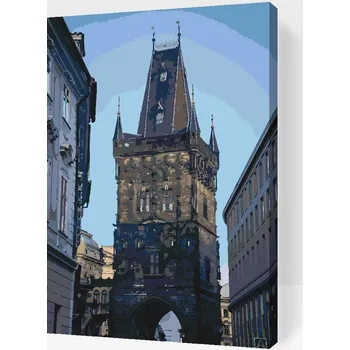 Painting Queens Painting Queens, Malování podle čísel, Prašná brána, 40 × 60 cm, vypnuté plátno na rám