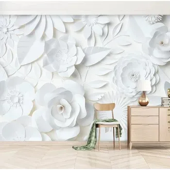 Tapeta Solution Media 3D tapeta - Bílé květy MU3539 1 - Voděodolné plátno - Textilní tapeta omyvatelná - 250g/m2