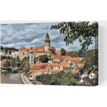 Painting Queens Painting Queens, Malování podle čísel, Český Krumlov, 40 × 60 cm, vypnuté plátno na rám