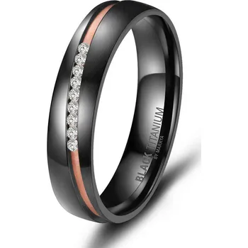 Prsten MARRYA® Dámský snubní prsten BLACK TITANIUM - velikost 52 - BT-05D-52
