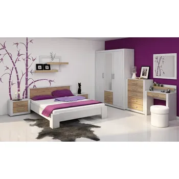 Ložnicová sestava Ložnice Viky craft bílý/craft zlatý